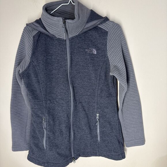The North Face Jackets & Blazers - The North Face Indi 2 Women’s Size Medium Hooded Gray Fleece Jacket Full Zip